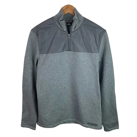 B2 Mens Michael Michael Kors Designer 1/4 Zip Fleece Pullover Jacket S - Picture 3 of 7